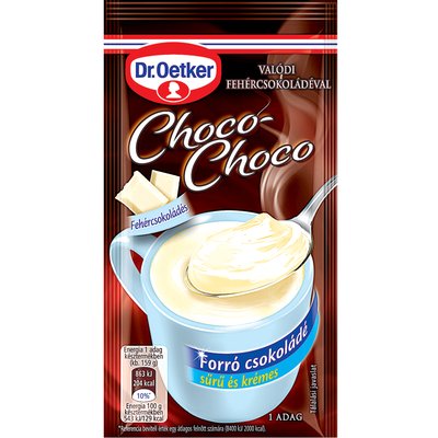 DR. OETKER CHOCO-CHOCO FEHÉRCSOKIS FORRÓ CSOKOLÁDÉ termékképe