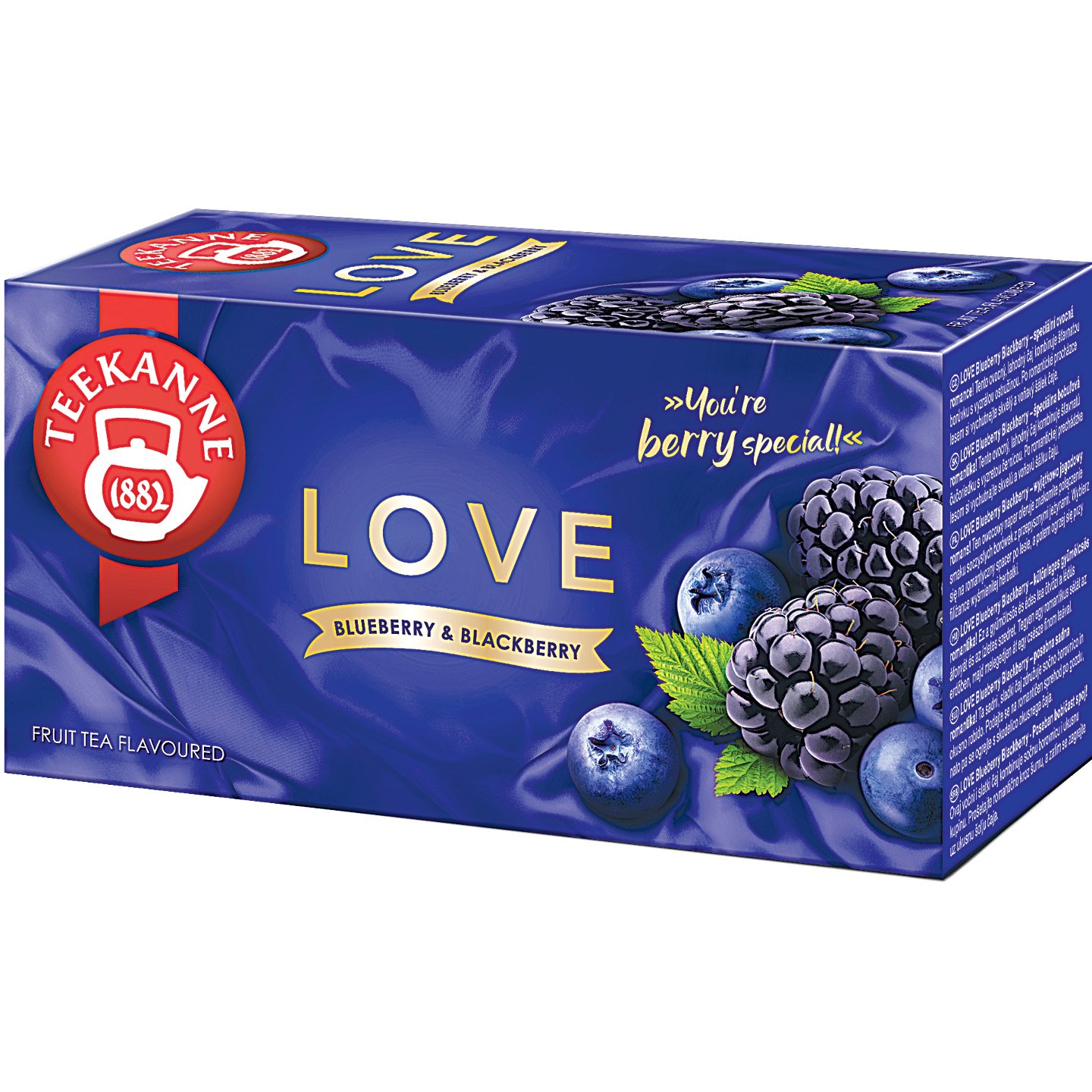 Teekanne áfonya-szeder ízű Filteres Tea