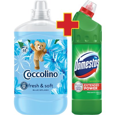 COCCOLINO BLUE ÖBLÍTŐ + DOMESTOS FERTŐTLENÍTŐSZER PINE termékképe