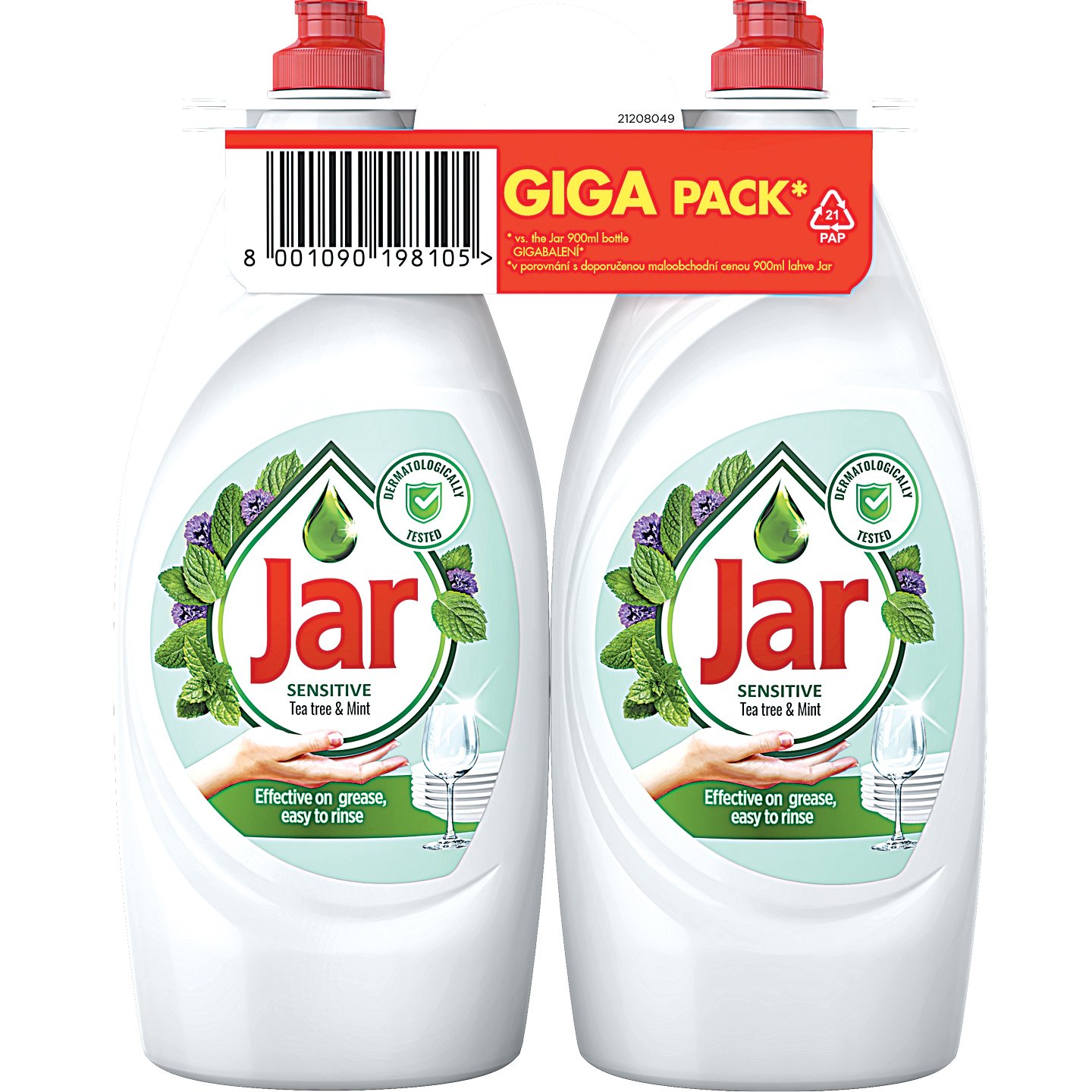 Jar Sensitive Tea Tree Mint Mosogatószer Duopack