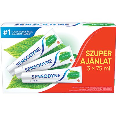 SENSODYNE FLUORID FOGKRÉM TRIOPACK termékképe