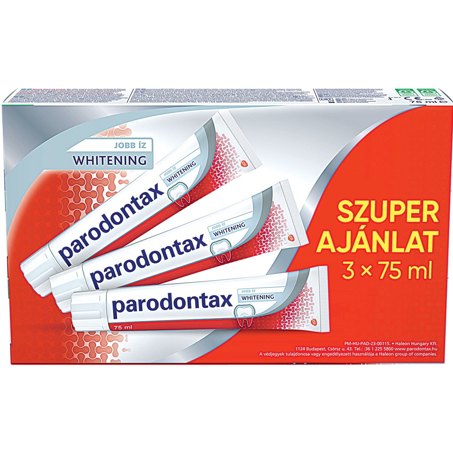 Parodontax Whitening Fogkrém Triopack
