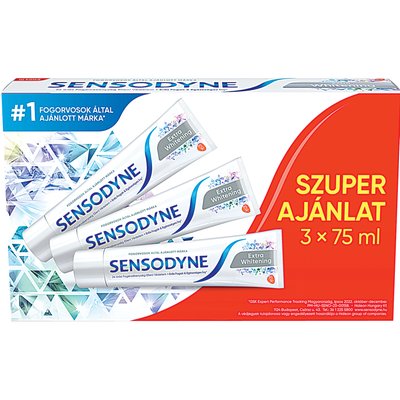 Image of SENSODYNE EXTRA WHITENING FOGKRÉM TRIOPACK