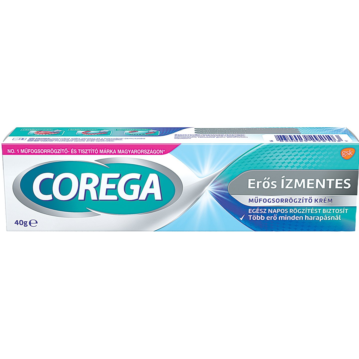 Corega ízmentes Műfogsorrögzítő Krém
