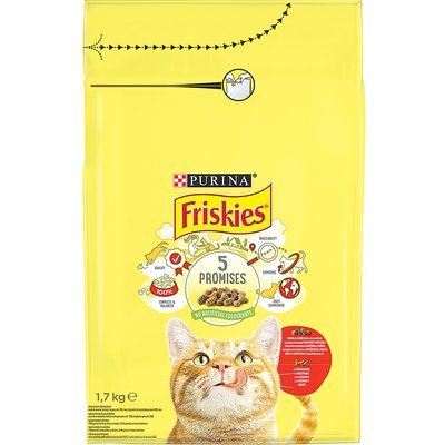 Image of FRISKIES SZÁRAZ MACSKAELEDEL MARHAVÁL-CSIRKÉVEL-ZÖLDSÉGGEL