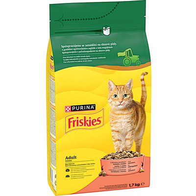 FRISKIES SZÁRAZ MACSKAELEDEL MARHAVÁL-CSIRKÉVEL-ZÖLDSÉGGEL termékképe