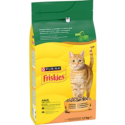 FRISKIES SZÁRAZ MACSKAELEDEL CSIRKÉVEL-ZÖLDSÉGGEL termékképe