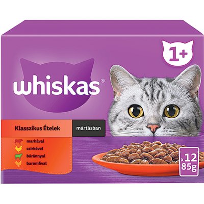WHISKAS MACSKAELEDEL MULTIPACK HÚSSAL termékképe