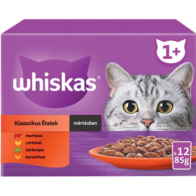 WHISKAS MACSKAELEDEL MULTIPACK HÚSSAL termékképe