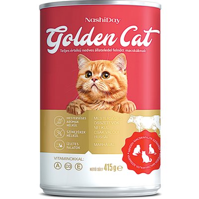 GOLDEN CAT MACSKAELEDEL MARHÁVAL termékképe