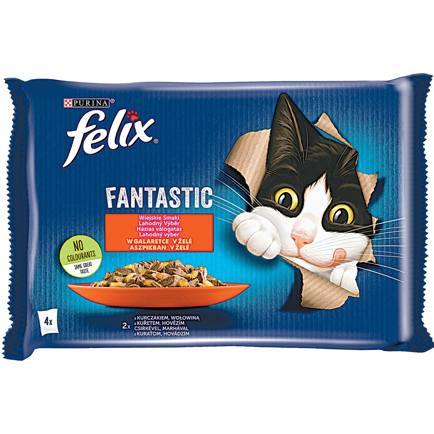 Felix Macskaeledel Multipack Marhával-csirkével