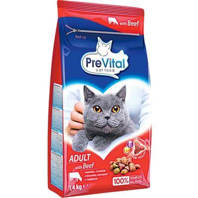 PREVITAL SZÁRAZ MACSKAELEDEL MARHÁVAL termékképe