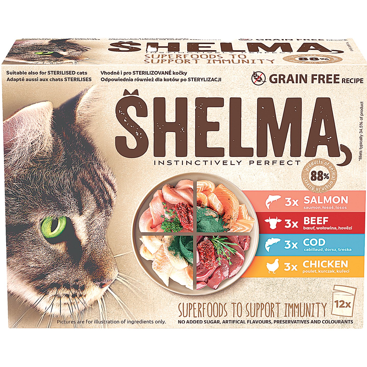 Shelma Macskaeledel Hallal és Hússal