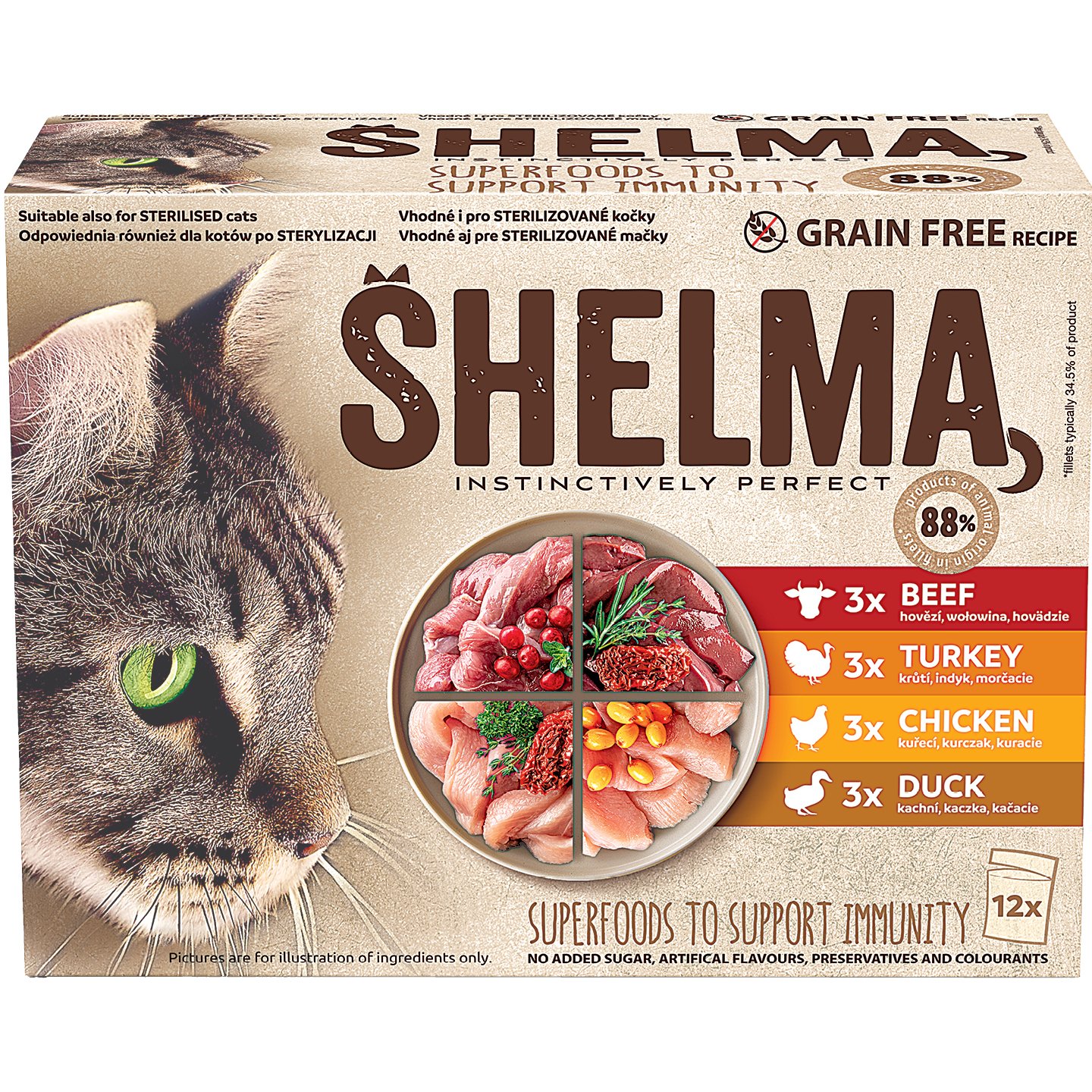 Shelma 4hús Mix Macskaeledel