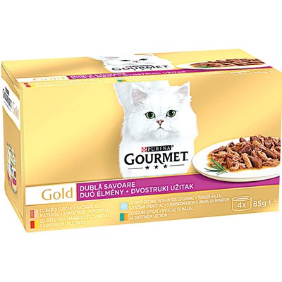 GOURMET GOLD DUÓ ÉLMÉNY MACSKAELEDEL termékképe
