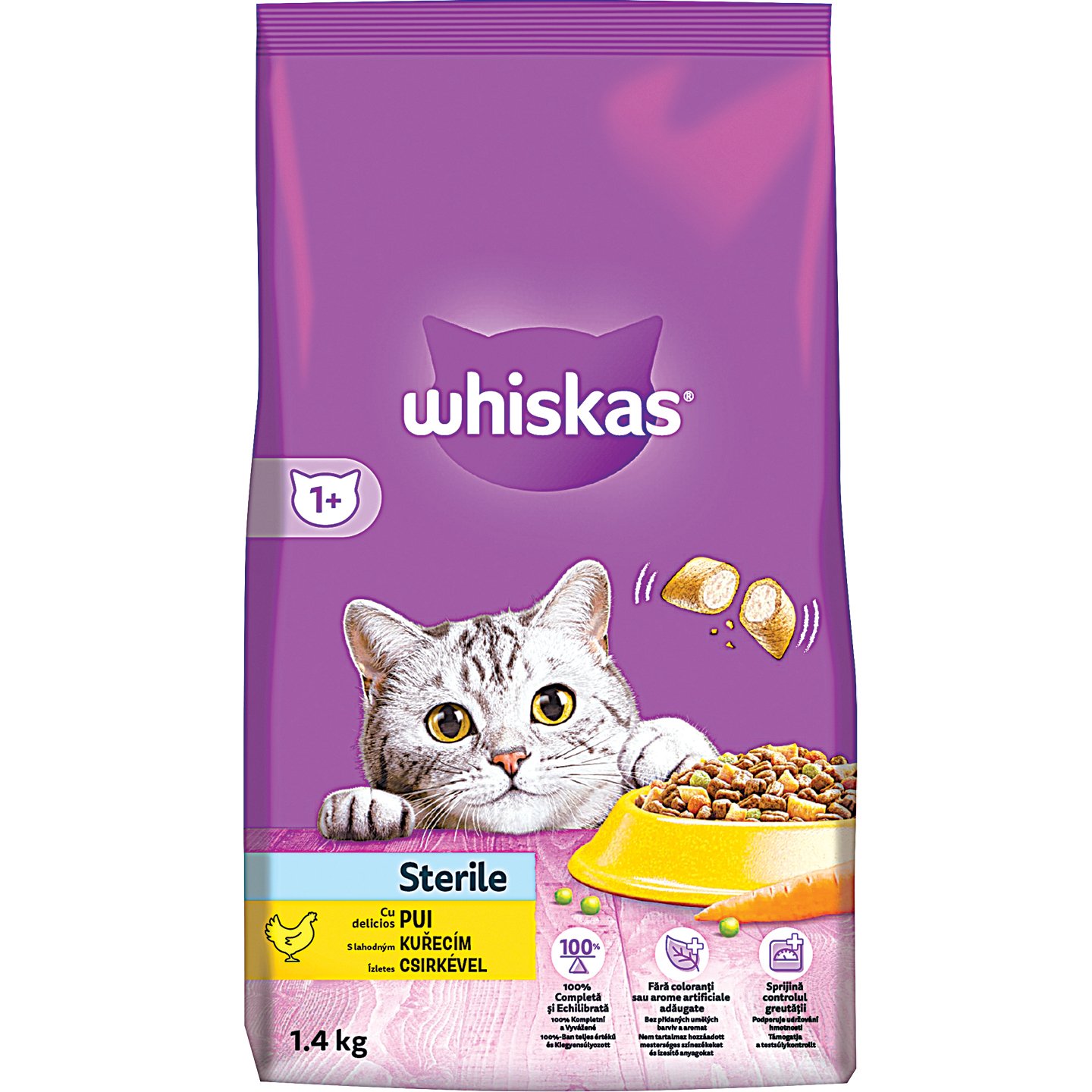 Whiskas Sterile Csirke Száraz Macskaeledel