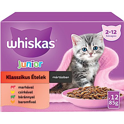 WHISKAS JUNIOR MACSKAELEDEL MULTIPACK termékképe