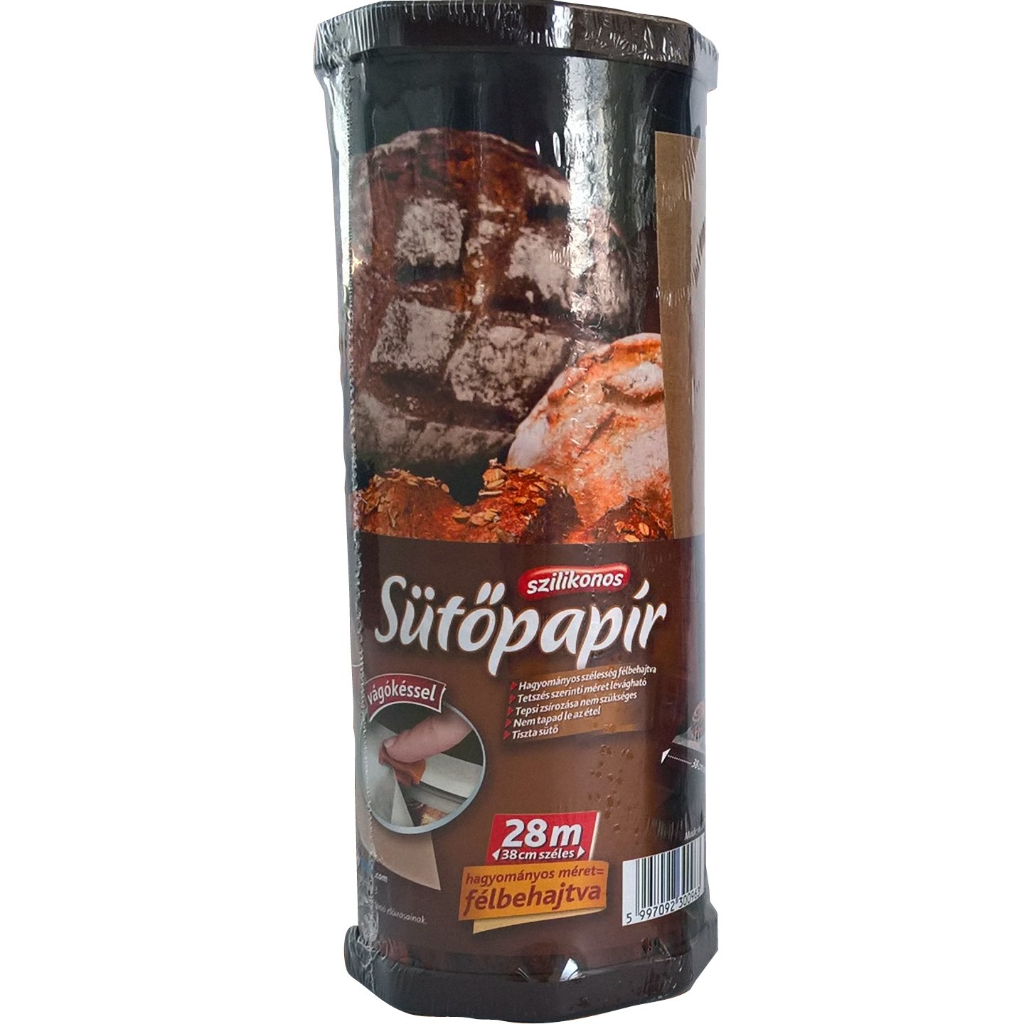 Szilikonos Sütőpapír Tartóval, Vágókéssel