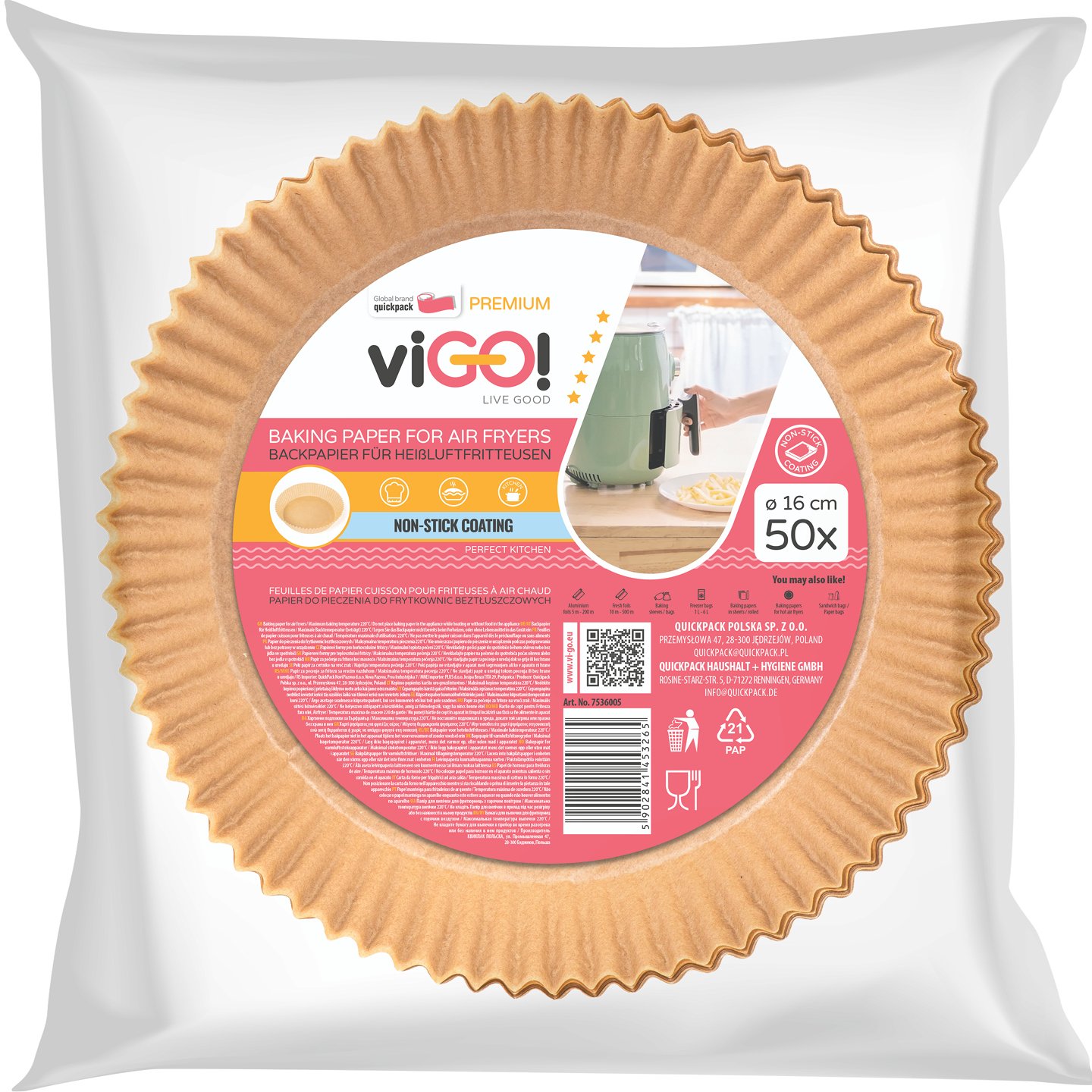 Vigo! Sütőpapír Forrólevegős Sütőhöz
