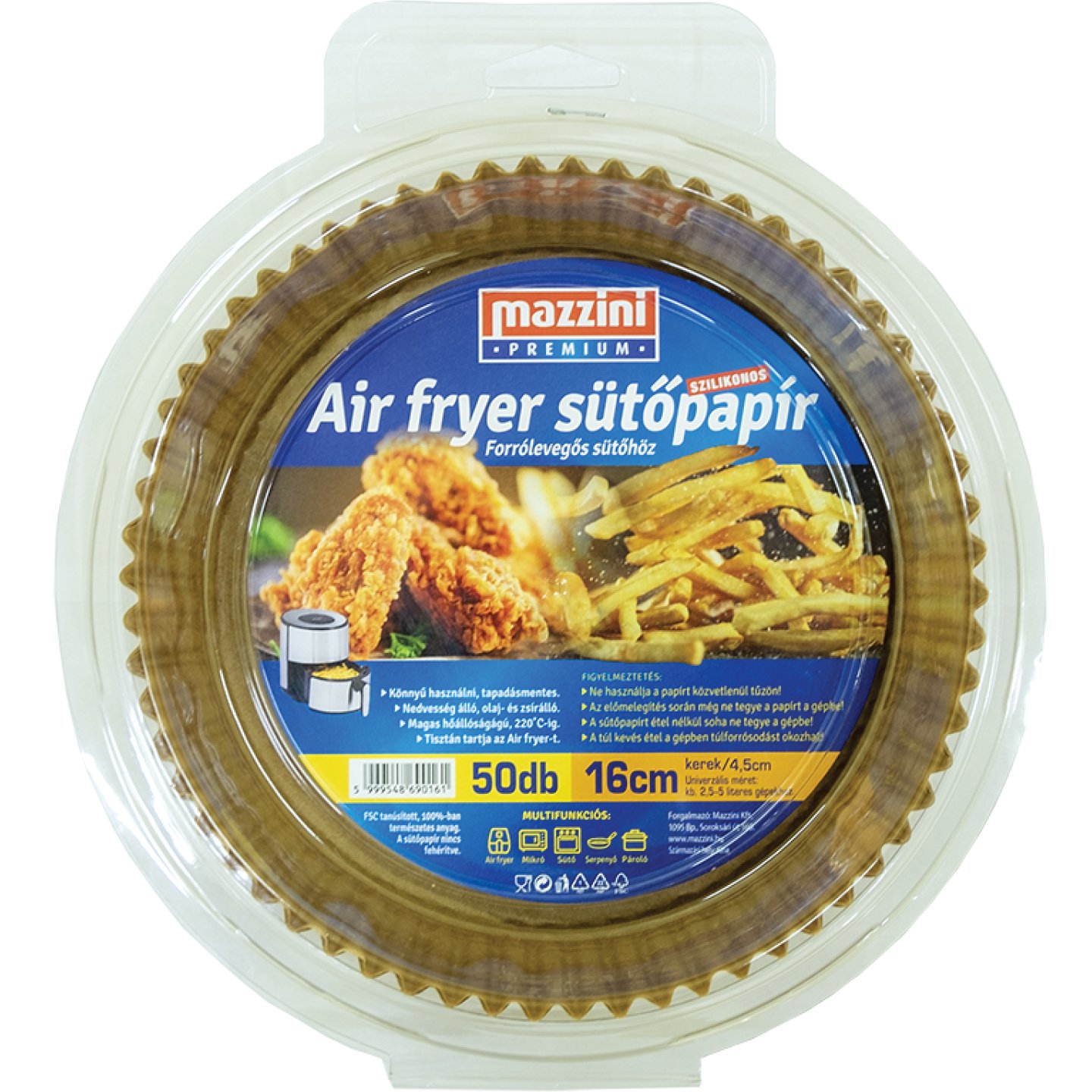Mazzini Premium Air Fryer Sütőpapír Kerek