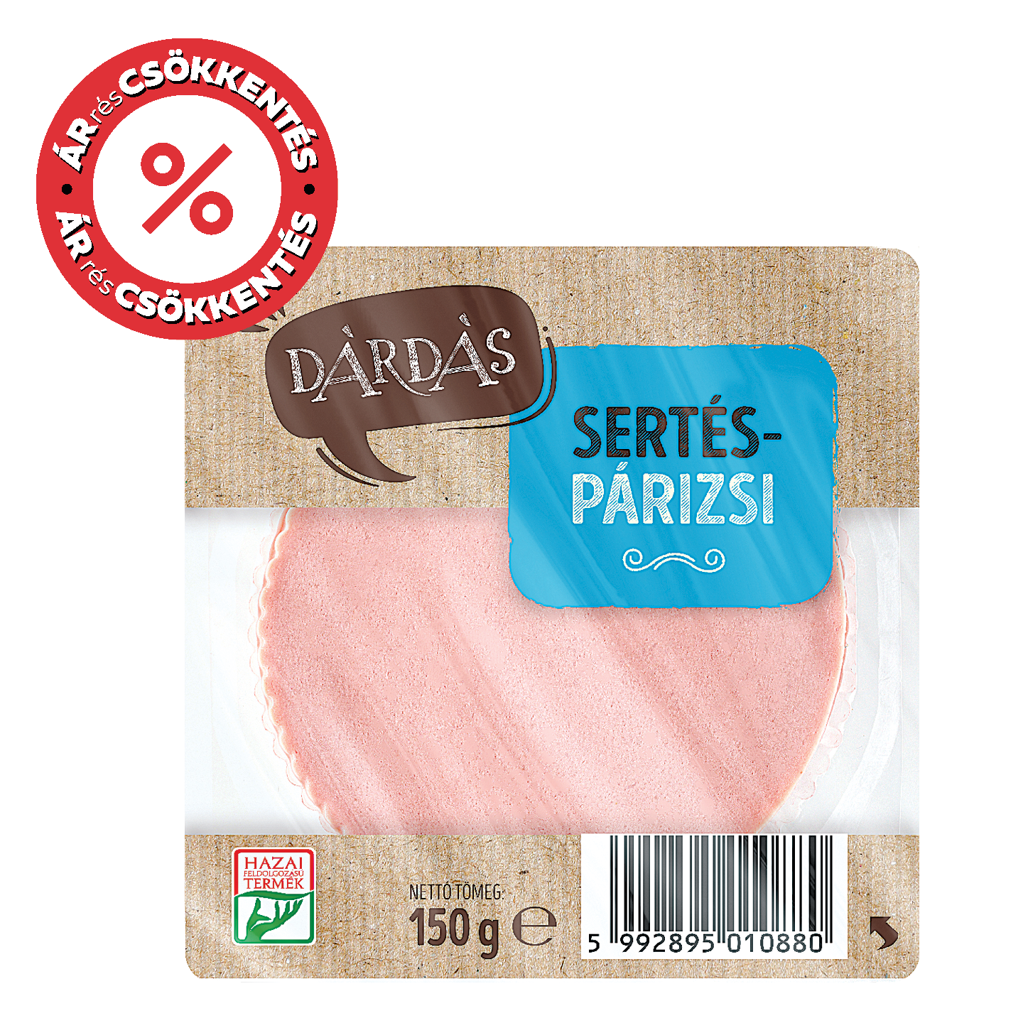 Dárdás Natúr Sertéspárizsi