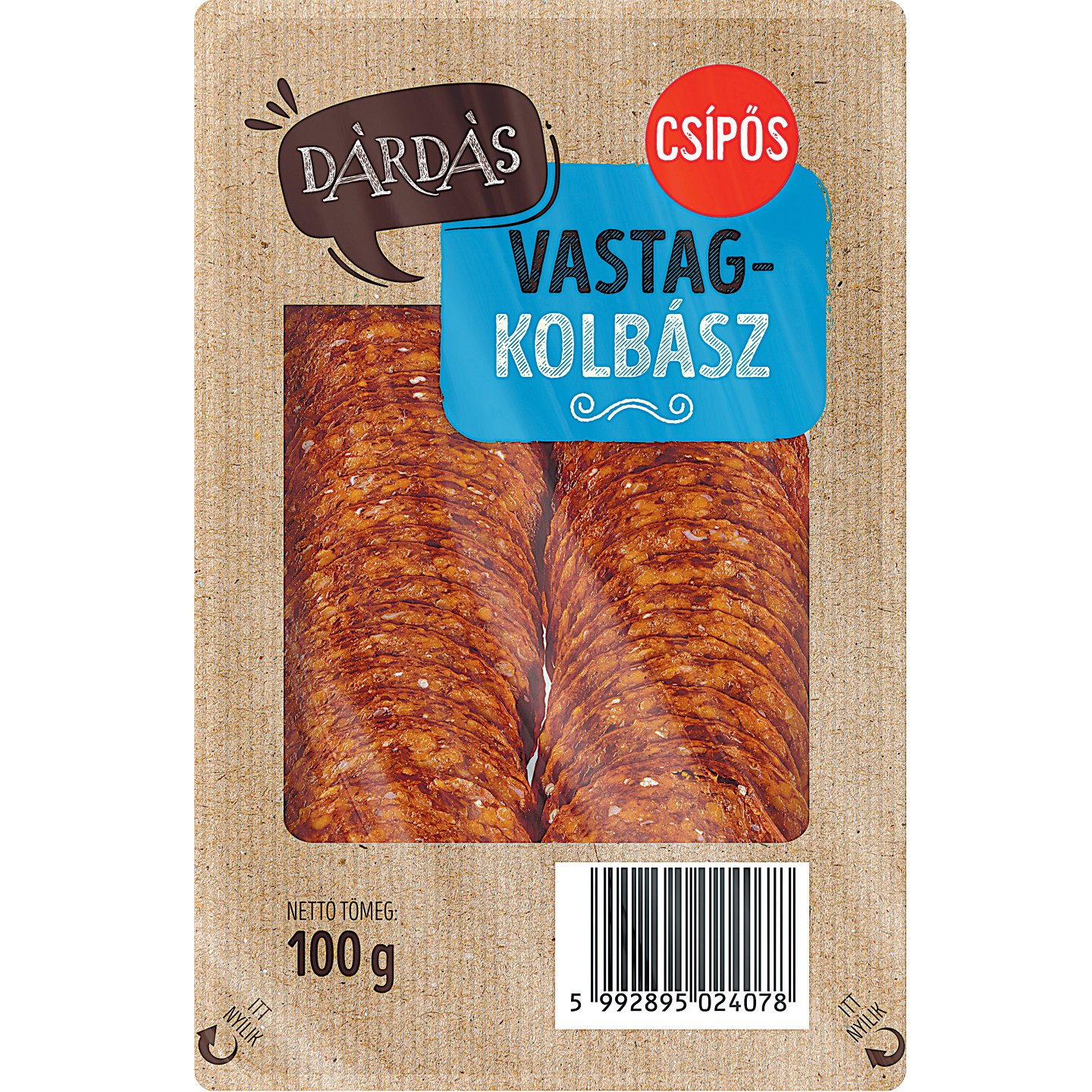 Dárdás Csípős Vastagkolbász