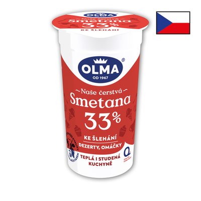 obrázek Smetana ke šlehání 33% Olma