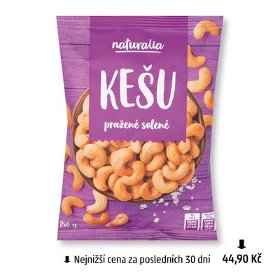 obrázek Kešu pražené solené Naturalia