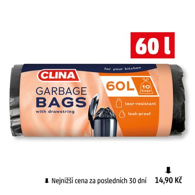 obrázek Pytle na odpadky 60l Clina
