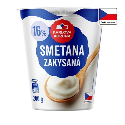 obrázek Smetana zakysaná 16% Karlova Koruna
