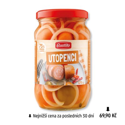 obrázek Utopenci 75% masa Gustito
