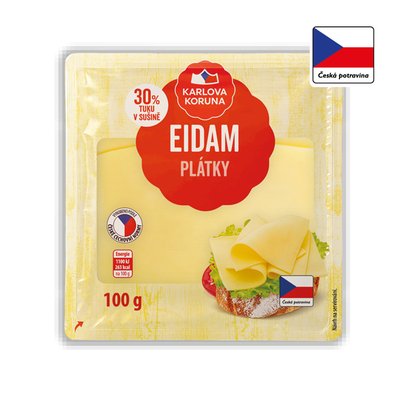 obrázek Sýr Eidam 30% Karlova Koruna