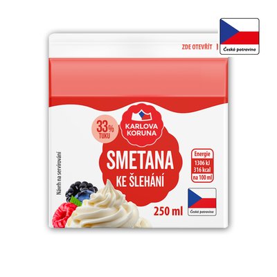 obrázek Smetana ke šlehání 33% Karlova Koruna