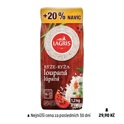 obrázek Rýže dlouhozrnná +20% Lagris