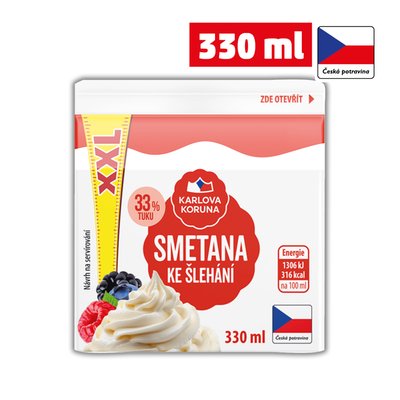 obrázek Smetana ke šlehání 33% XXL Karlova Koruna