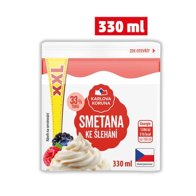 obrázek Smetana ke šlehání 33% XXL Karlova Koruna
