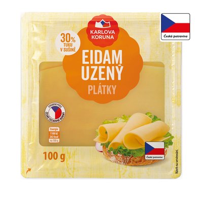 obrázek Sýr Eidam 30% plátky Karlova Koruna