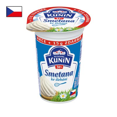 obrázek Smetana ke šlehání 31% Kunín