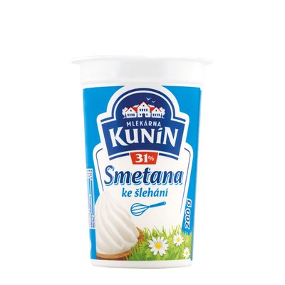 Image of Smetana ke šlehání 31% Kunín