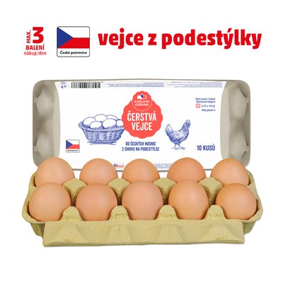 obrázek Vejce čerstvá M z podestýlky Karlova Koruna