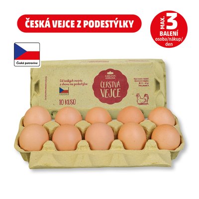obrázek Vejce čerstvá M z podestýlky Karlova Koruna