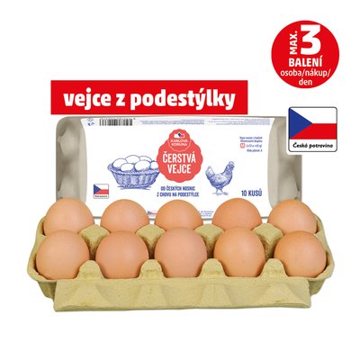 obrázek Vejce čerstvá M z podestýlky Karlova Koruna