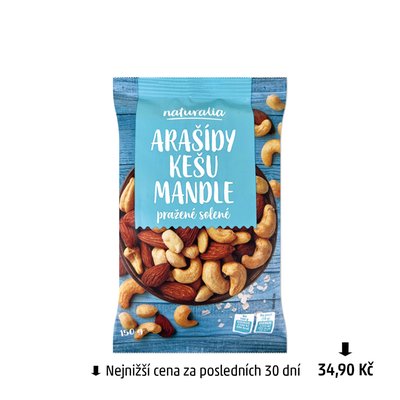 obrázek Směs arašídů, kešu a mandlí Naturalia