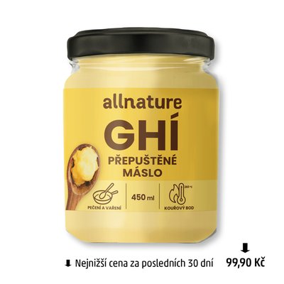 obrázek Máslo přepuštěné Ghí Allnature