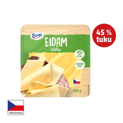 Image of Sýr Eidam 45% plátky Boni