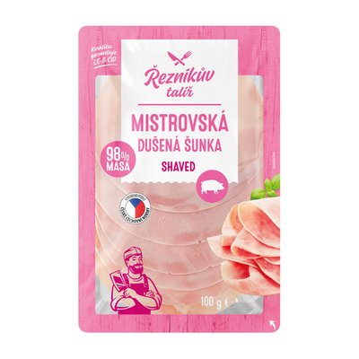 obrázek Mistrovská dušená šunka 98% shaved