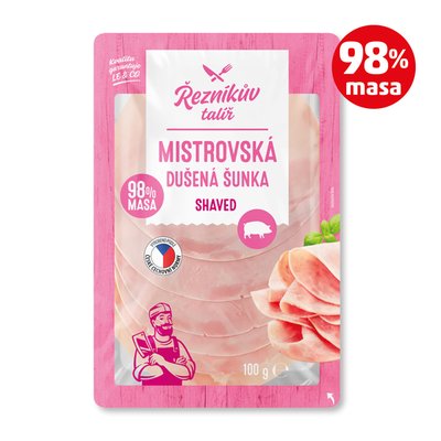 obrázek Mistrovská dušená šunka 98% shaved