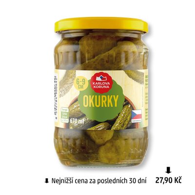 obrázek Okurky sterilované Karlova Koruna