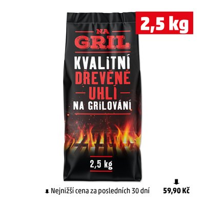 obrázek Uhlí dřevěné grilovací 2,5kg NA GRIL