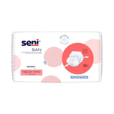Product Image of Inkontinenzvorlagen Seni San Regular Extra Verstärkte Saugkraft